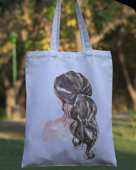 Aesthetic Girl Print Canvas | Tote Bag