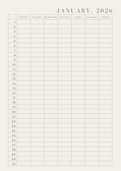 The Yearly Planner