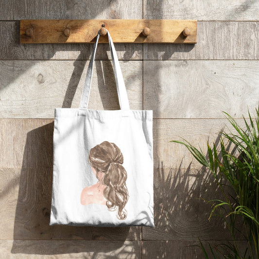 Aesthetic Girl Print Canvas | Tote Bag