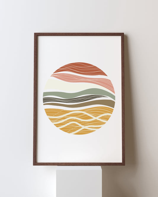 Abstract Circle Landscape | Frame 2X3 Ft