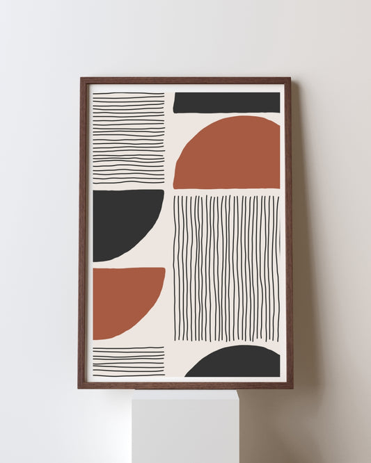 Modern Abstract Geometric | Frame 2x3 Ft