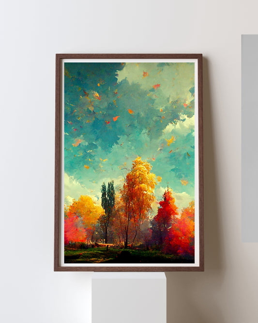 Autumn Forest Scene | Frame 2x3 Ft