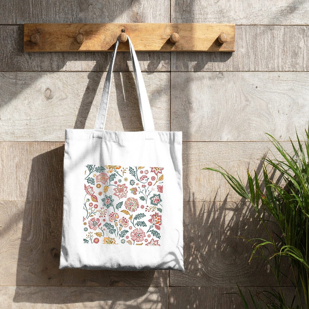 Folk floral | Tote Bag